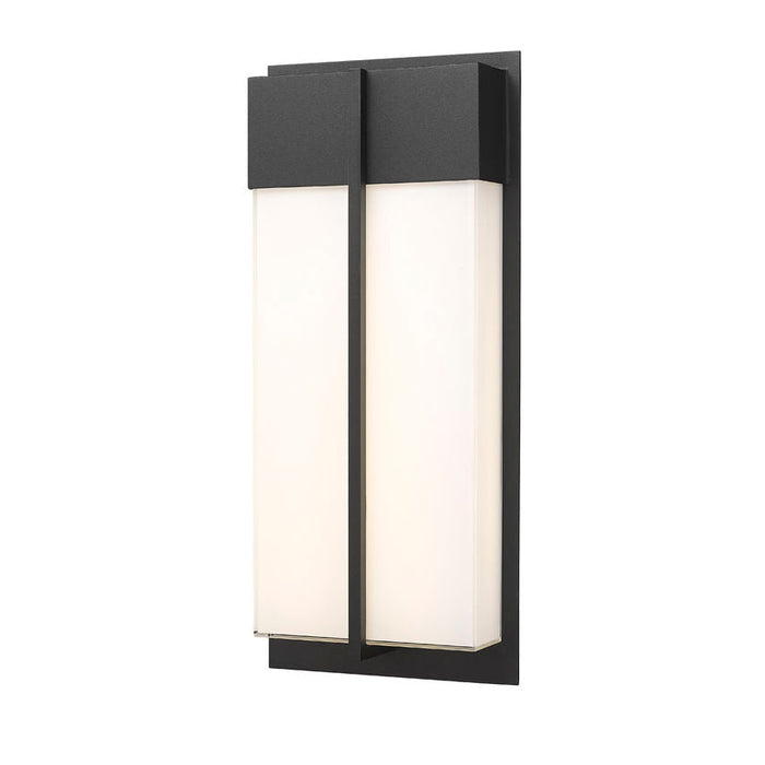 Z-Lite Nyx Outdoor Wall Sconce Black LED 2 Light 5014M-BK-LED | theLightShop