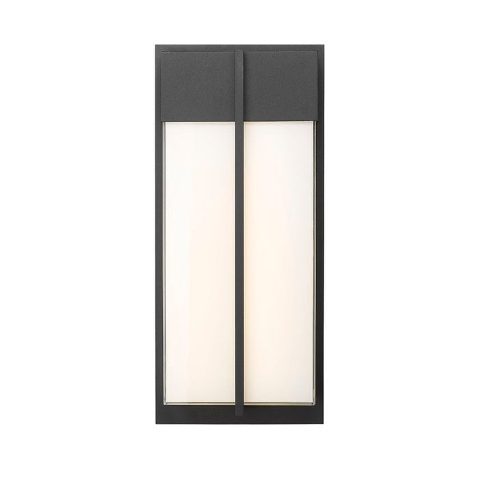 Z-Lite Nyx Outdoor Wall Sconce Black LED 2 Light 5014M-BK-LED | theLightShop