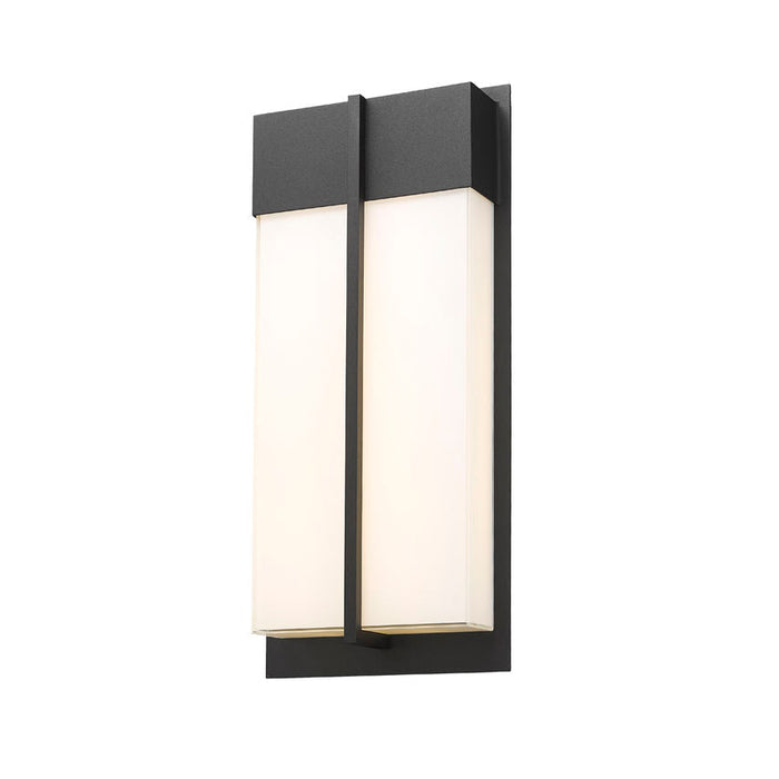 Z-Lite Nyx Outdoor Wall Sconce Black LED 2 Light 5014M-BK-LED | theLightShop