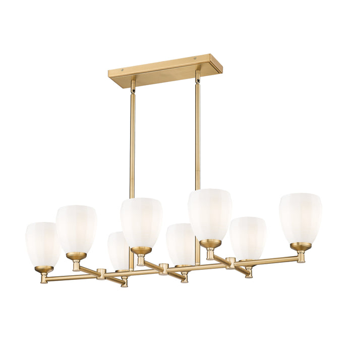 Z-Lite Oren 8 Light Linear Chandelier - Modern Gold
