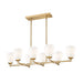 Z-Lite Oren 8 Light Linear Chandelier - Modern Gold