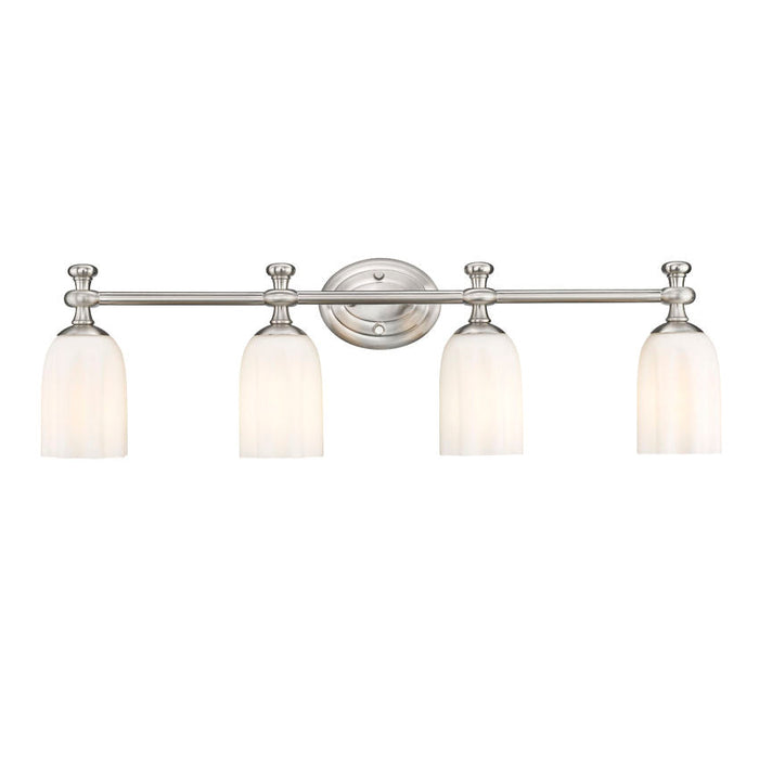 Z-Lite Orion Vanity Brushed Nickel 4 Light 1102-4V-BN | theLightShop