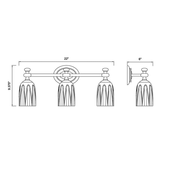 Z-Lite Orion Vanity Chrome 3 Light 1102-3V-CH | theLightShop