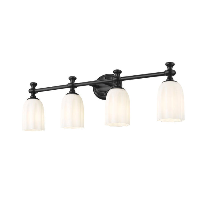 Z-Lite Orion Vanity Matte Black 4 Light 1102-4V-MB | theLightShop