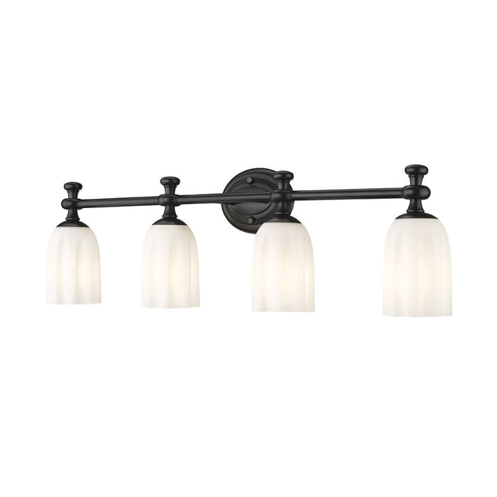 Z-Lite Orion Vanity Matte Black 4 Light 1102-4V-MB | theLightShop