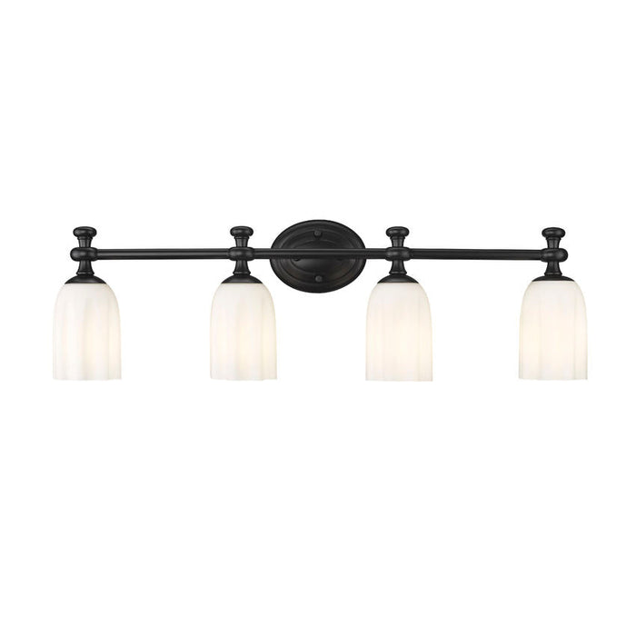 Z-Lite Orion Vanity Matte Black 4 Light 1102-4V-MB | theLightShop