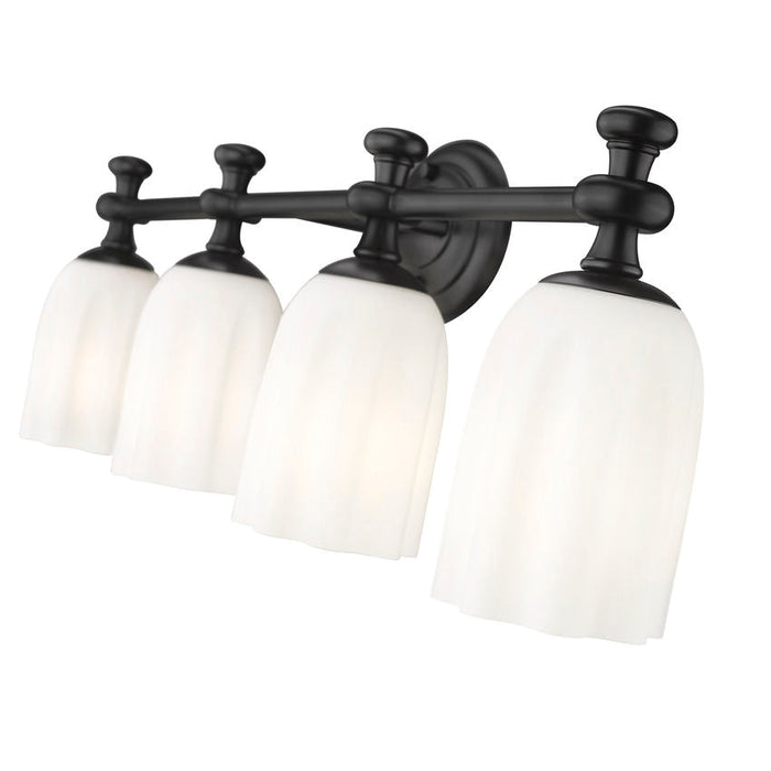 Z-Lite Orion Vanity Matte Black 4 Light 1102-4V-MB | theLightShop