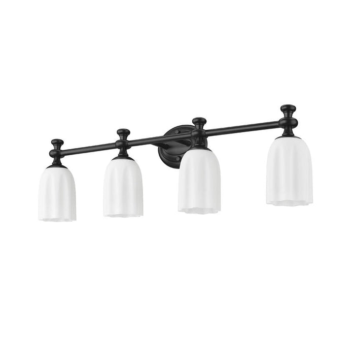 Z-Lite Orion Vanity Matte Black 4 Light 1102-4V-MB | theLightShop