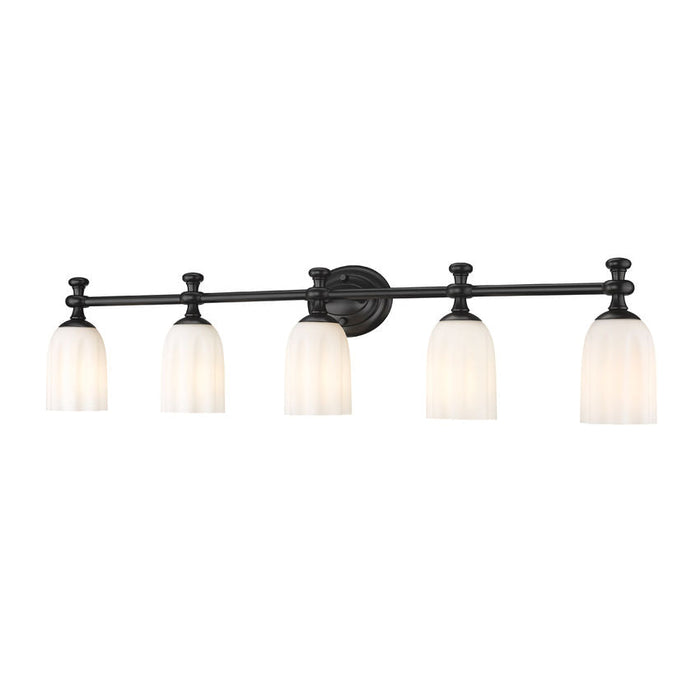 Z-Lite Orion Vanity Matte Black 5 Light 1102-5V-MB | theLightShop