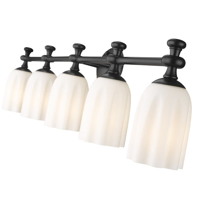 Z-Lite Orion Vanity Matte Black 5 Light 1102-5V-MB | theLightShop