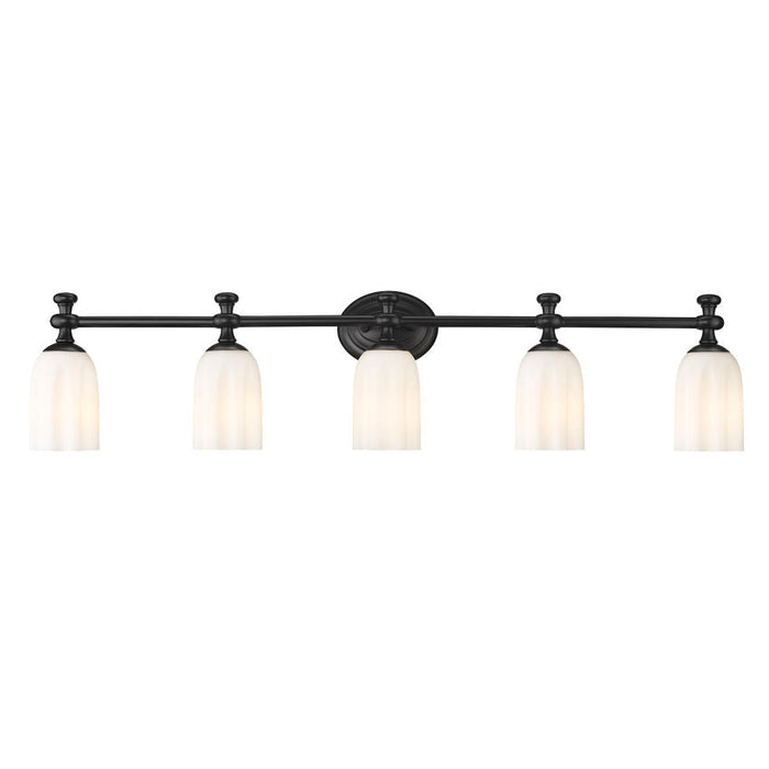 Z-Lite Orion Vanity Matte Black 5 Light 1102-5V-MB | theLightShop