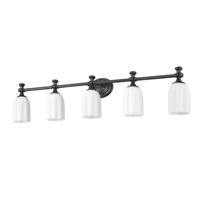 Z-Lite Orion Vanity Matte Black 5 Light 1102-5V-MB | theLightShop