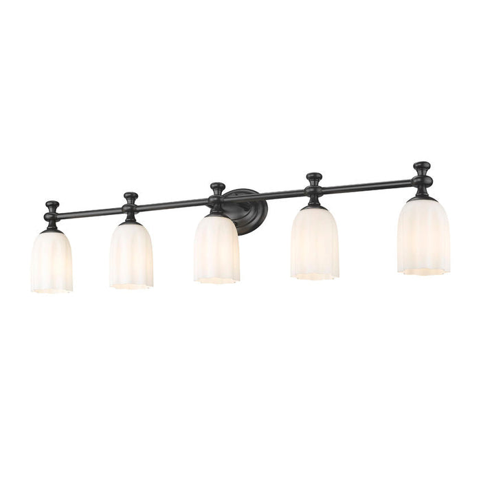 Z-Lite Orion Vanity Matte Black 5 Light 1102-5V-MB | theLightShop