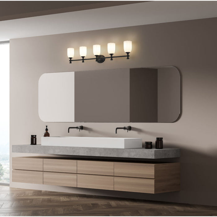 Z-Lite Orion Vanity Matte Black 5 Light 1102-5V-MB | theLightShop