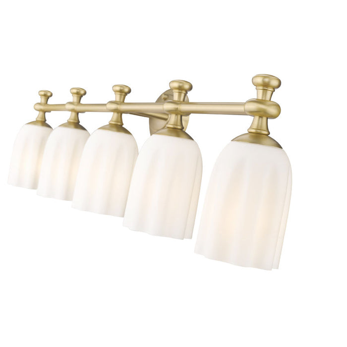 Z-Lite Orion Vanity Modern Gold 5 Light 1102-5V-MGLD | theLightShop