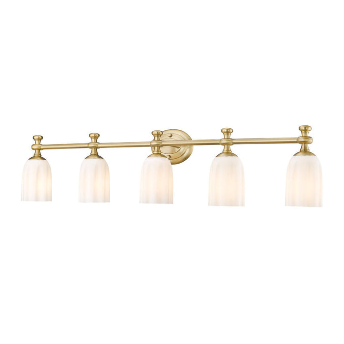 Z-Lite Orion Vanity Modern Gold 5 Light 1102-5V-MGLD | theLightShop
