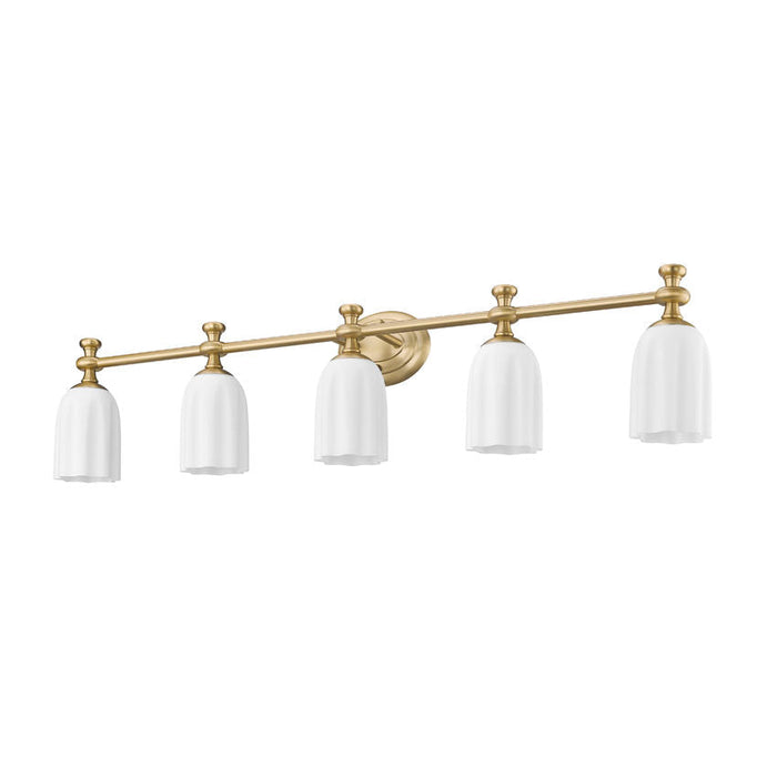 Z-Lite Orion Vanity Modern Gold 5 Light 1102-5V-MGLD | theLightShop