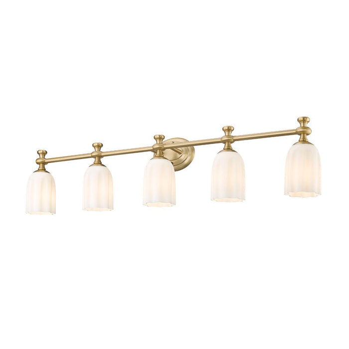 Z-Lite Orion Vanity Modern Gold 5 Light 1102-5V-MGLD | theLightShop