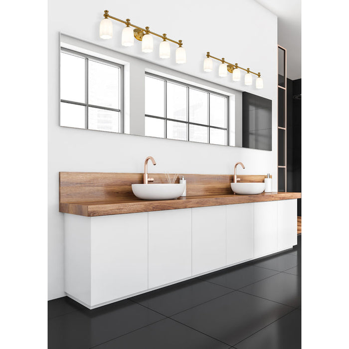 Z-Lite Orion Vanity Modern Gold 5 Light 1102-5V-MGLD | theLightShop