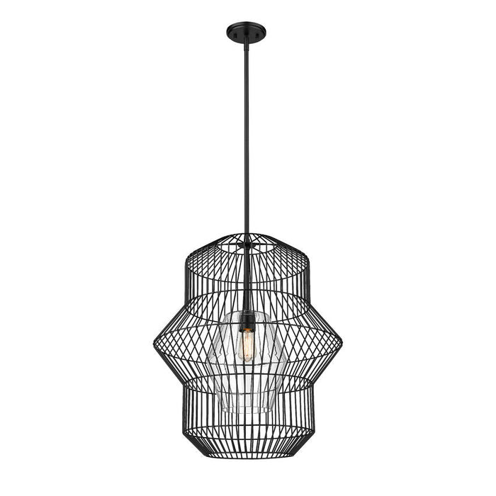 Z-Lite Orsay Matte Black 1 Light Pendant 1941P24-MB | theLightShop