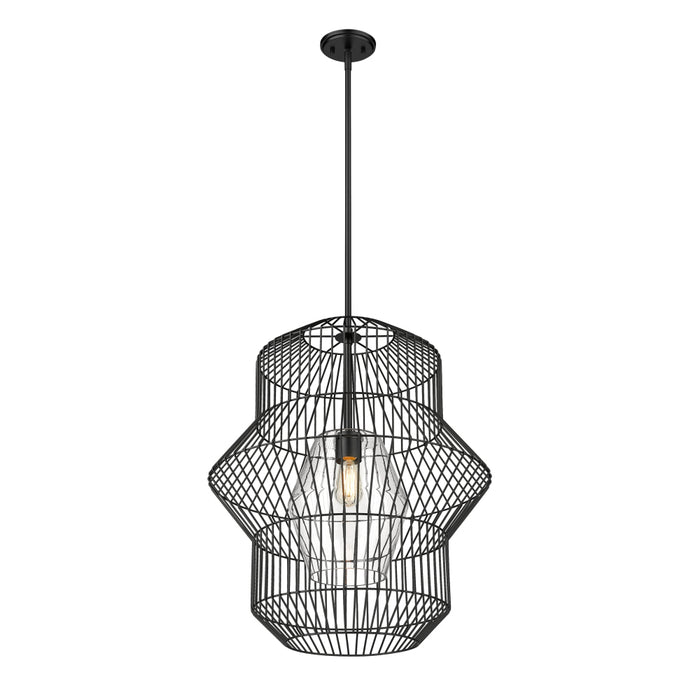 Z-Lite Orsay Matte Black 1 Light Pendant 1941P24-MB | theLightShop