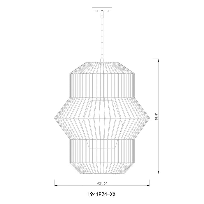 Z-Lite Orsay Matte Black 1 Light Pendant 1941P24-MB | theLightShop