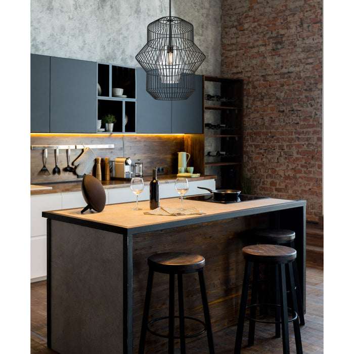 Z-Lite Orsay Matte Black 1 Light Pendant 1941P24-MB | theLightShop