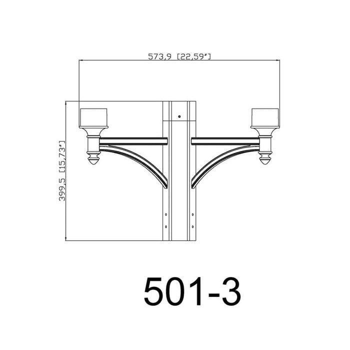 Z-Lite Outdoor Black 3 Light Outdoor Posts Hardware 501-3BK | theLightShop