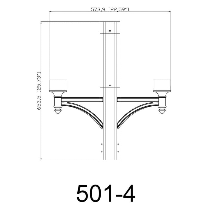 Z-Lite Outdoor Black 4 Light Outdoor Posts Hardware 501-4BK | theLightShop