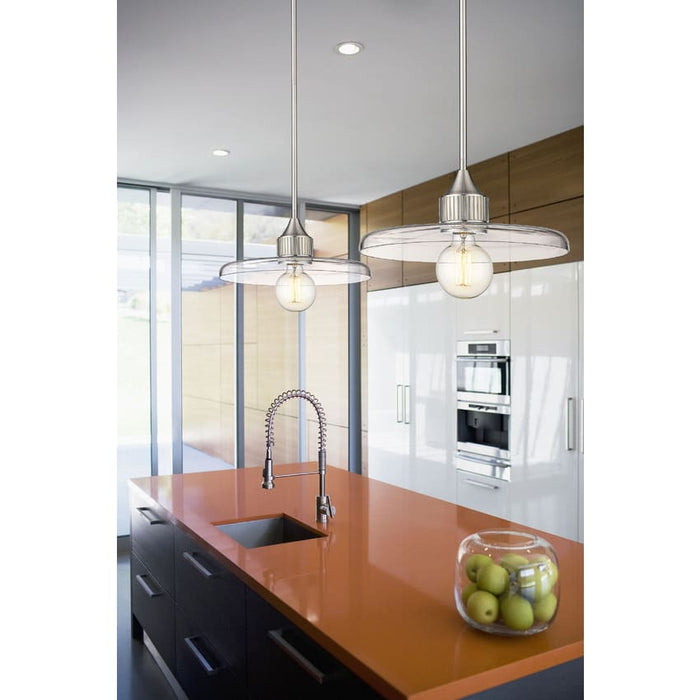 Z-Lite Paloma Brushed Nickel 1 Light Pendant 821P14-BN | theLightShop