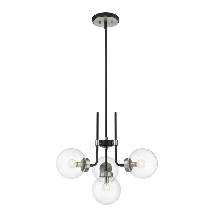 Z-Lite Parsons Matte Black Brushed Nickel Chandelier 477-4MB-BN | theLightShop