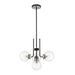 Z-Lite Parsons Matte Black Brushed Nickel Chandelier 477-4MB-BN | theLightShop