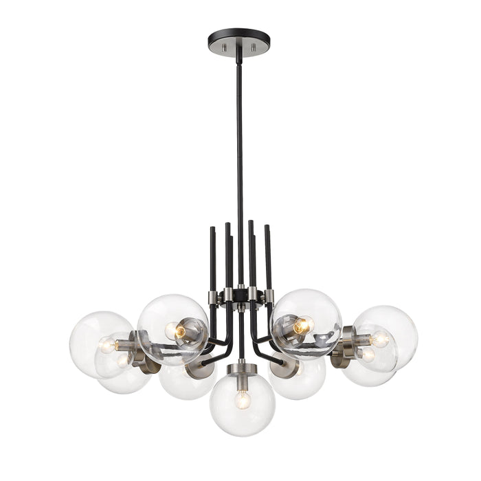 Z-Lite Parsons Matte Black Brushed Nickel Chandelier 477-9MB-BN | theLightShop