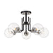 Z-Lite Parsons Matte Black Brushed Nickel Semi-Flushmount 477-5SF-MB-BN | theLightShop