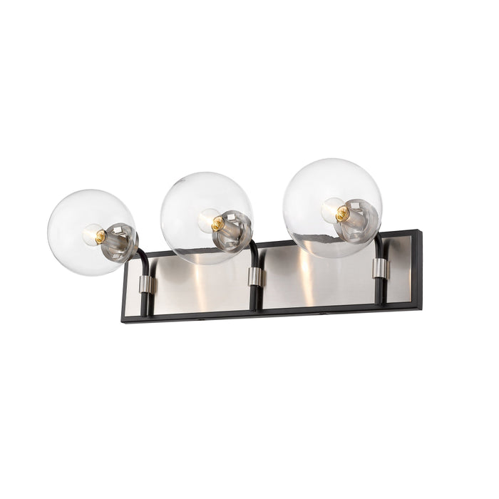 Z-Lite Parsons Matte Black Brushed Nickel Vanity 477-3V-MB-BN | theLightShop