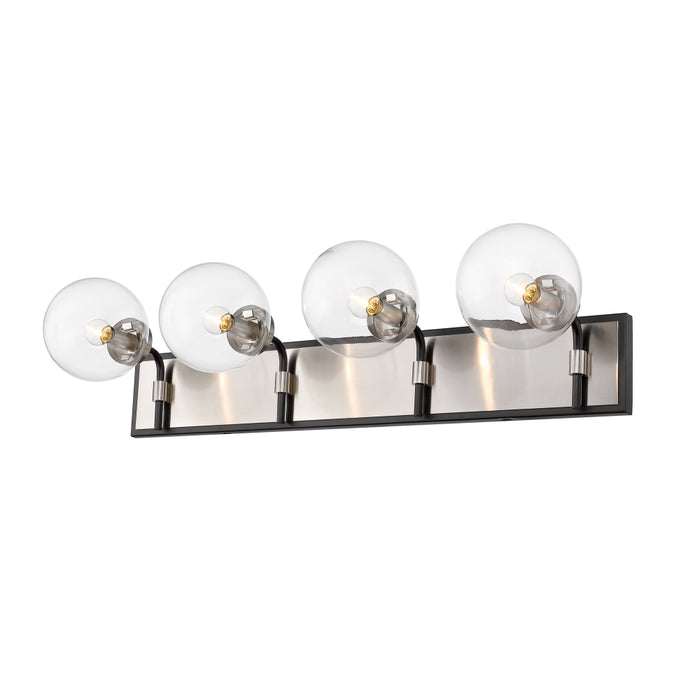 Z-Lite Parsons Matte Black Brushed Nickel Vanity 477-4V-MB-BN | theLightShop