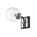 Z-Lite Parsons Matte Black Brushed Nickel Wall Sconce 477-1S-MB-BN | theLightShop