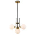 Z-Lite Parsons Matte Black Olde Brass Chandelier 477-4MB-OBR | theLightShop