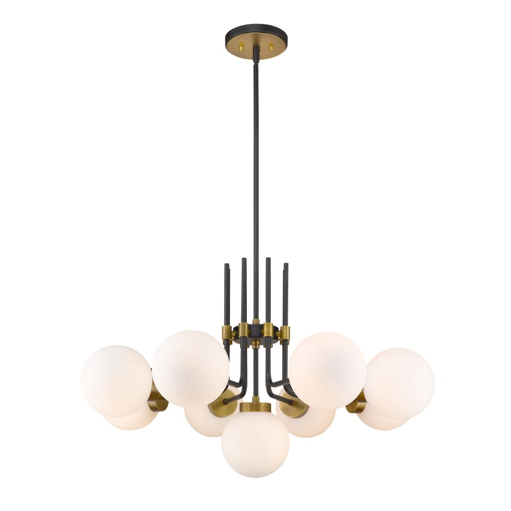 Z-Lite Parsons Matte Black Olde Brass Chandelier 477-9MB-OBR | theLightShop