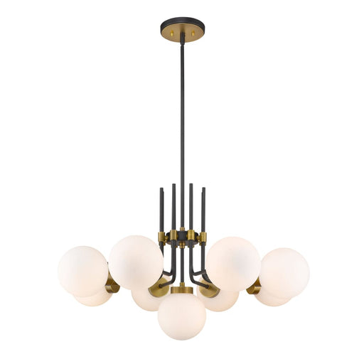 Z-Lite Parsons Matte Black Olde Brass Chandelier 477-9MB-OBR | theLightShop
