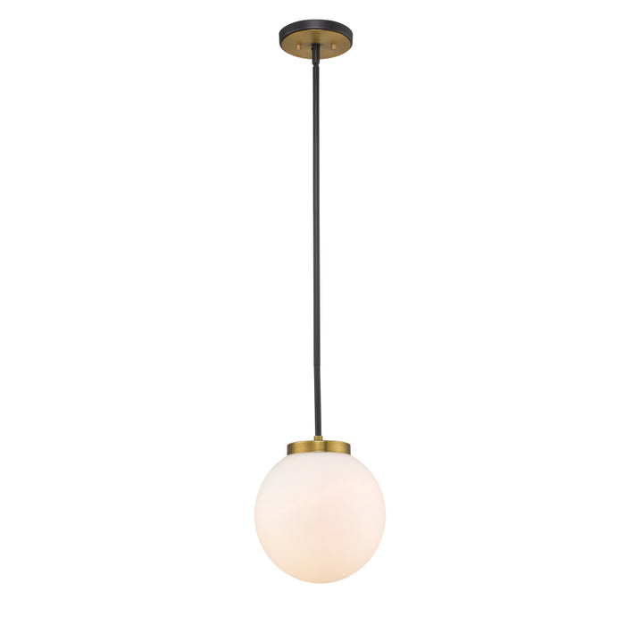 Z-Lite Parsons Matte Black Olde Brass Pendant 477P10-MB-OBR | theLightShop
