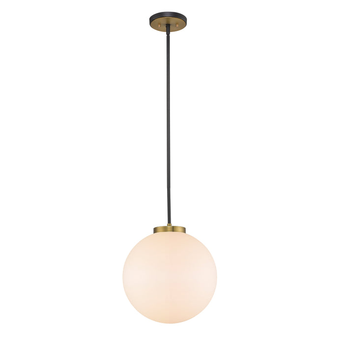 Z-Lite Parsons Matte Black Olde Brass Pendant 477P14-MB-OBR | theLightShop