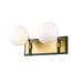 Z-Lite Parsons Matte Black Olde Brass Vanity 477-2V-MB-OBR | theLightShop