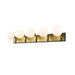Z-Lite Parsons Matte Black Olde Brass Vanity 477-5V-MB-OBR | theLightShop