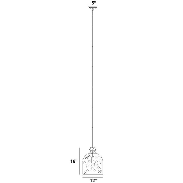Z-Lite Pearson Polished Nickel 1 Light Chandelier 817-12PN | theLightShop