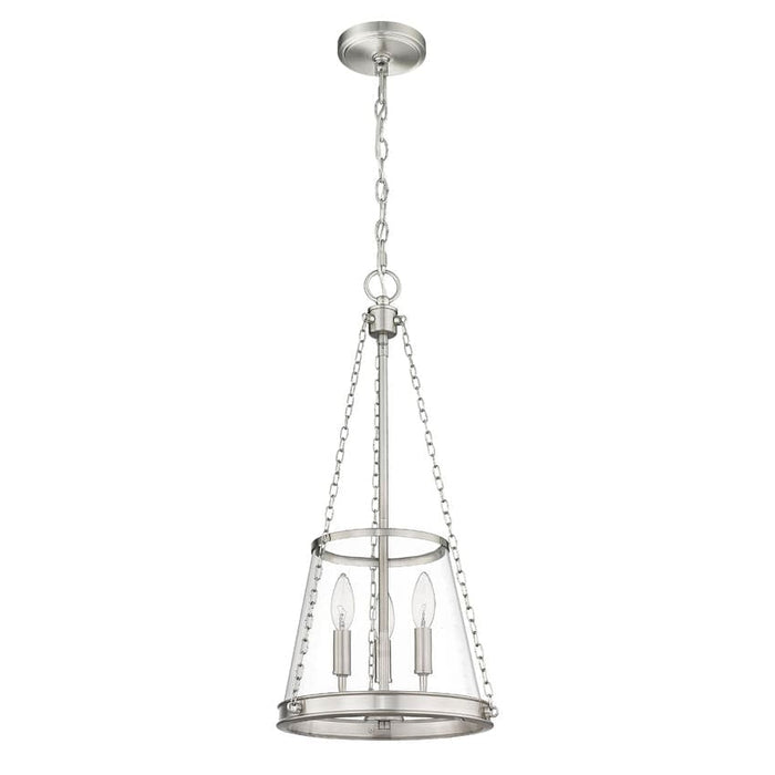 Z-Lite Prescott Brushed Nickel 3 Light Pendant 341P12-BN | theLightShop