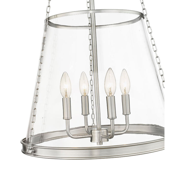 Z-Lite Prescott Brushed Nickel 4 Light Pendant 341P18-BN | theLightShop
