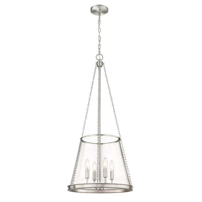 Z-Lite Prescott Brushed Nickel 4 Light Pendant 341P18-BN | theLightShop