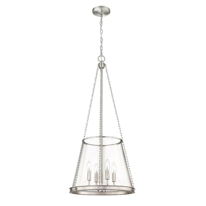 Z-Lite Prescott Brushed Nickel 4 Light Pendant 341P18-BN | theLightShop