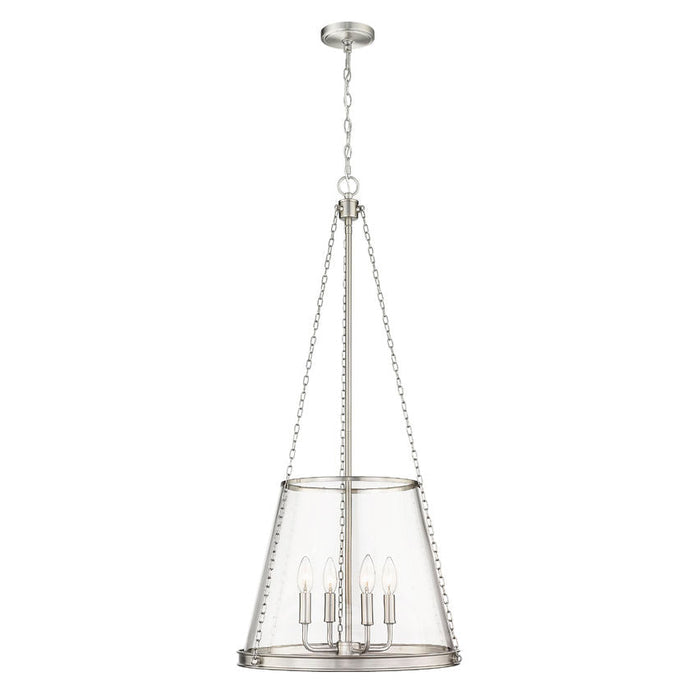 Z-Lite Prescott Brushed Nickel 4 Light Pendant 341P18-BN | theLightShop